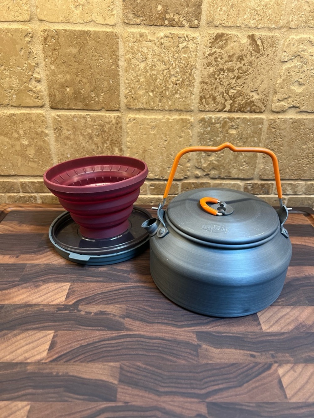 GSI Outdoors Halulite Tea Kettle & Collapsible Java Drip Coffee Maker